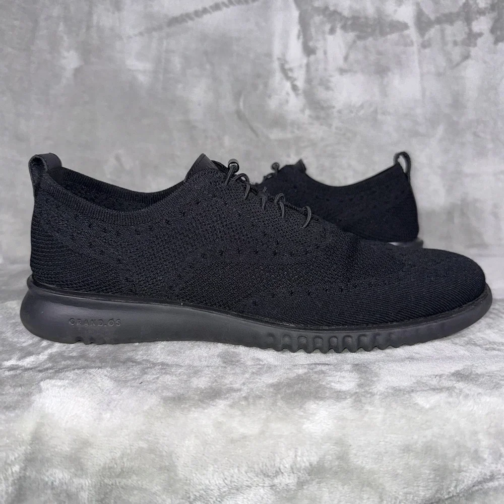 Cole Haan Zerogrand Stitchlite Men's‎ Size 13 Wingtip Oxford Black C28527 Preppy